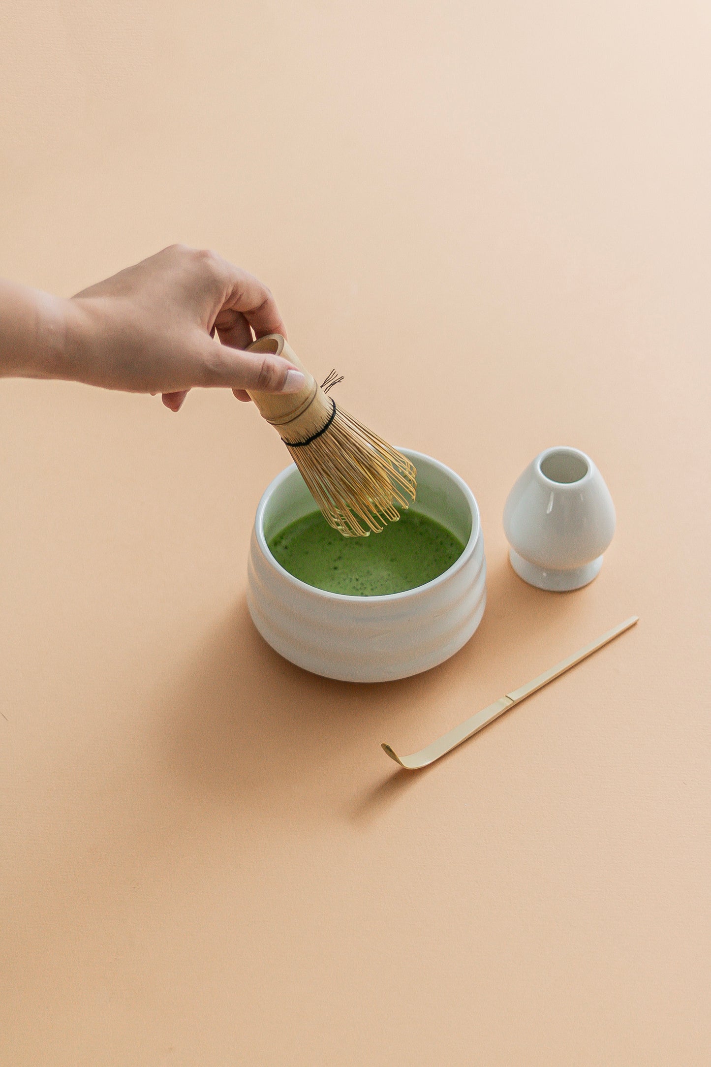 Kit completo para preparar matcha