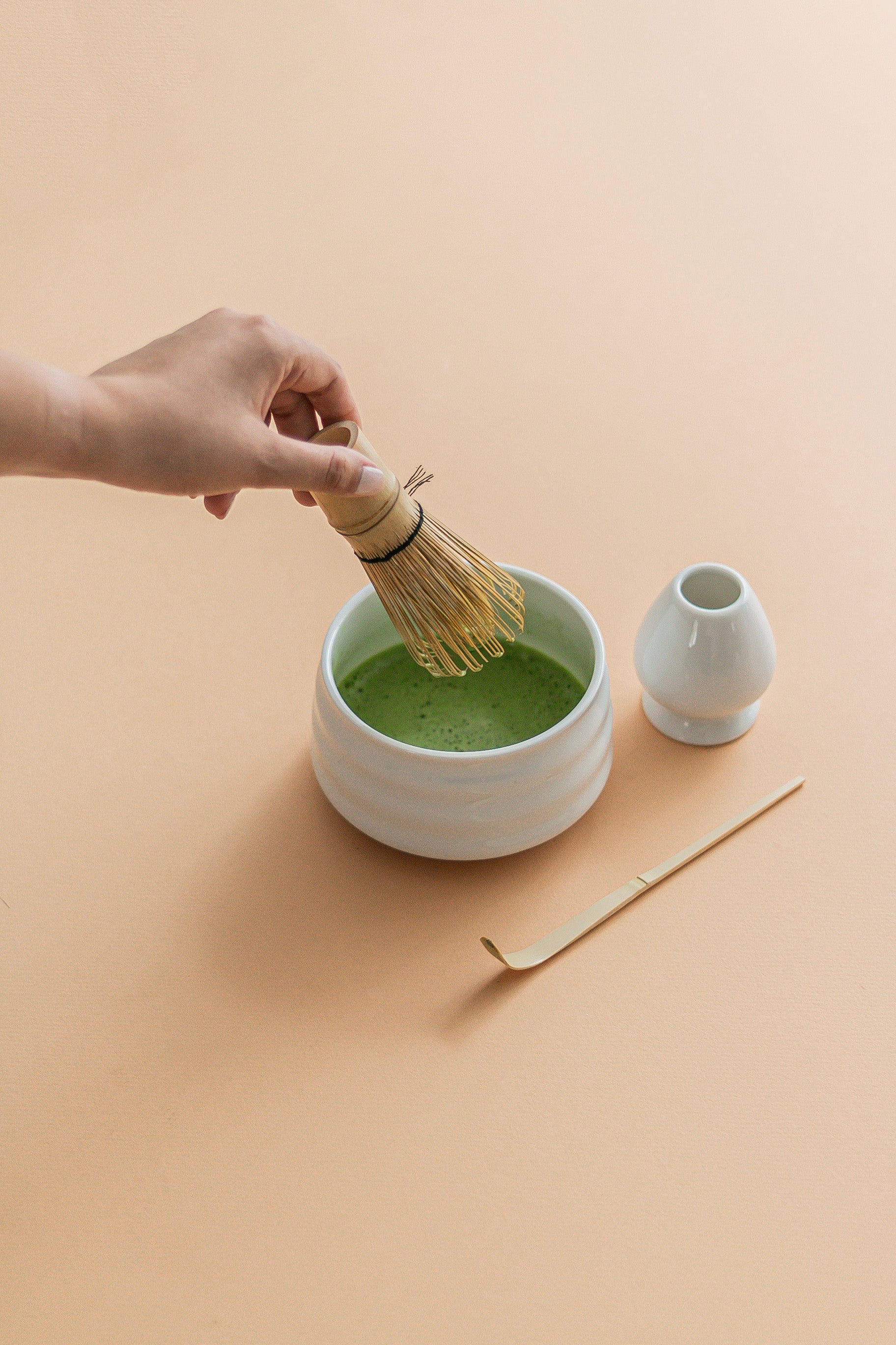 Kit completo para preparar matcha