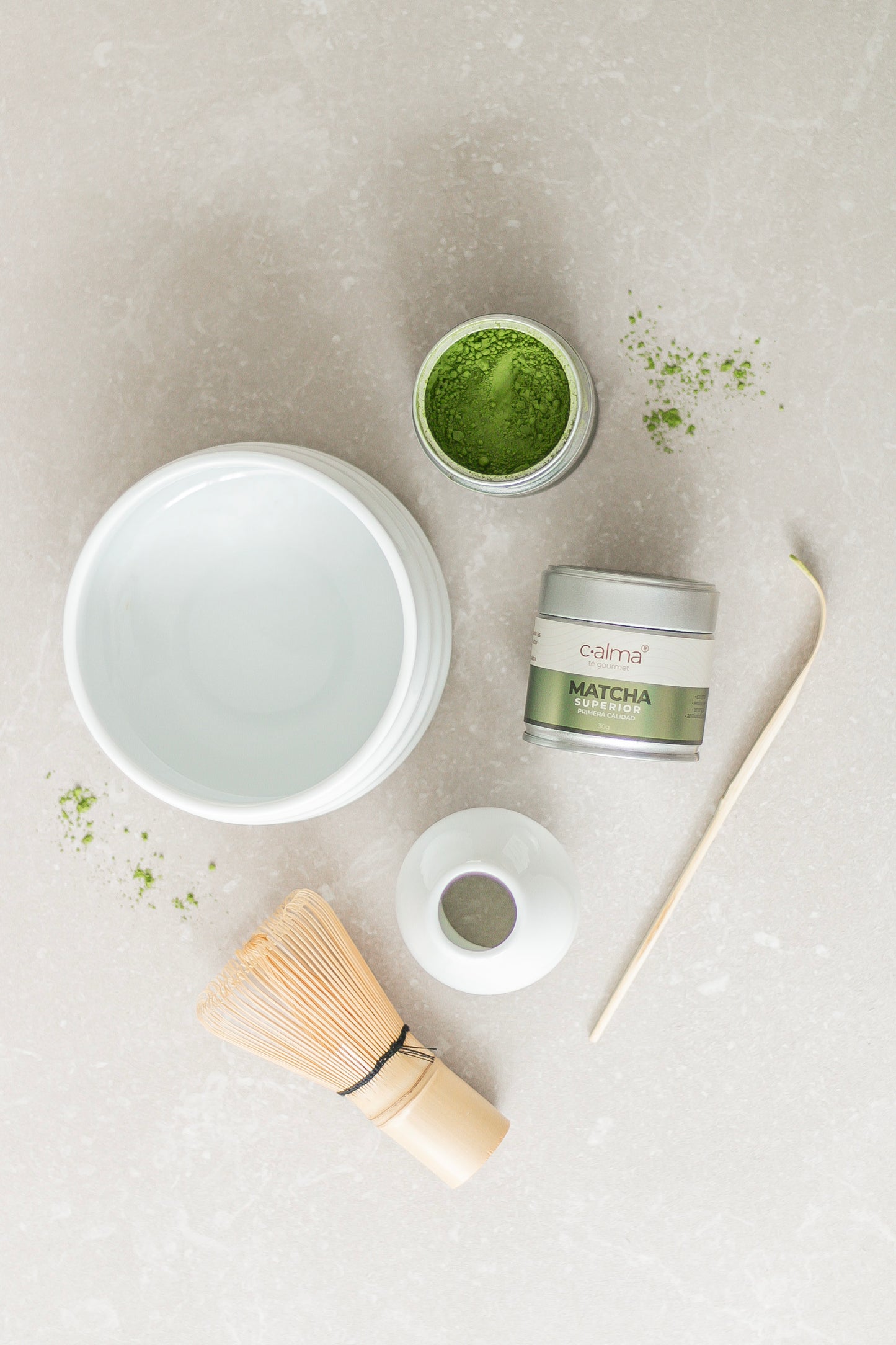 Kit completo para preparar matcha