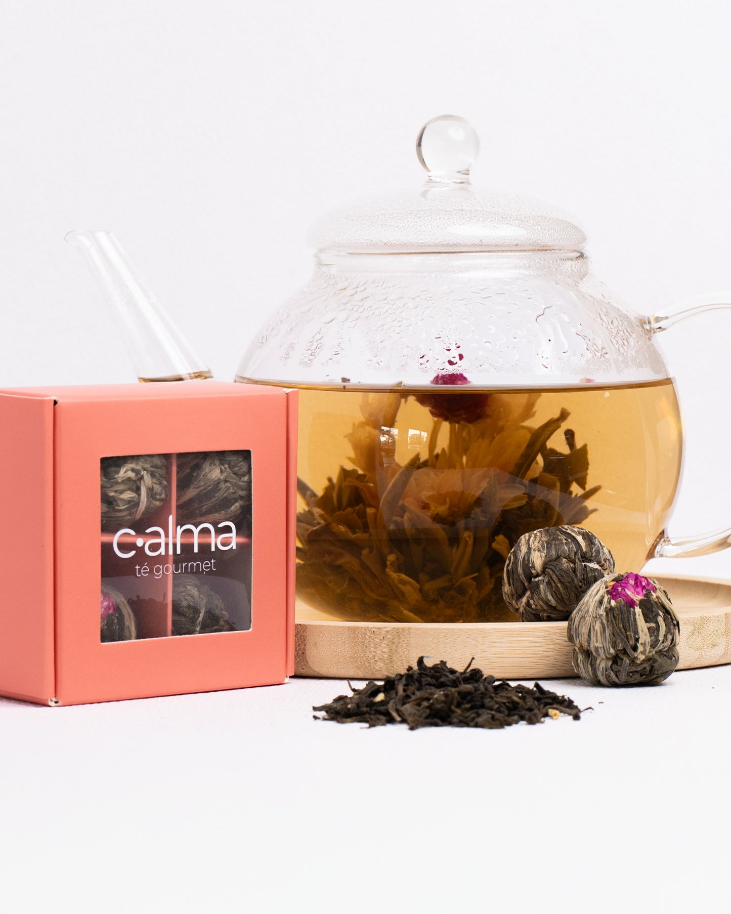 Blooming Tea Box — Caja de Regalo con 4 Esferas de Té Floreciente